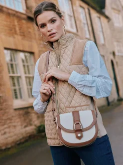 Discount Joules Ludlow Canvas Cross Body Bag Tan