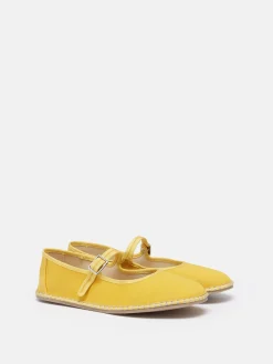 Joules Maddison Canvas Mary Jane Shoes Yellow