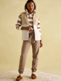 Outlet Joules Mallory Fleece Gilet Cream