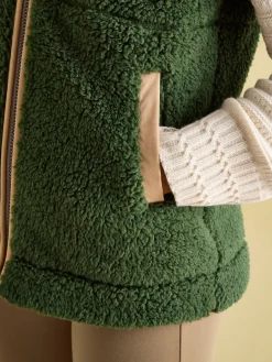 Online Joules Mallory Fleece Gilet Green