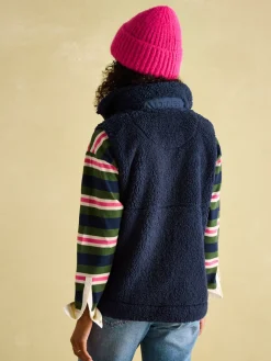 Discount Joules Mallory Navy blue Fleece Gilet Navyblue