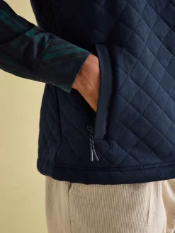Discount Joules Malton Quilted Jersey Gilet Navy