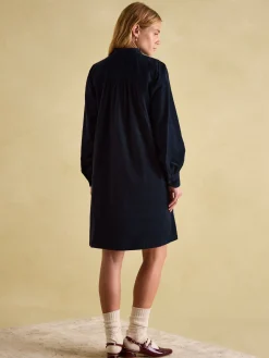 New Joules Maple Navy Blue Corduroy Shirt Dress NavyBlue