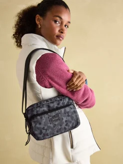 Online Joules Marlow Cross Body Bag Black/Animal