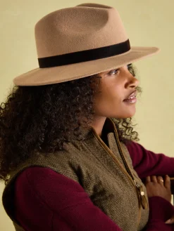 Hot Joules Maude Wool Fedora Neutral
