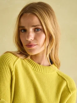 Online Joules May Merino Wool Jumper with Detachable Roll Neck Yellow