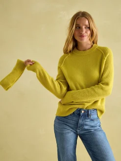 Online Joules May Merino Wool Jumper with Detachable Roll Neck Yellow
