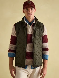 Clearance Joules Maynard Diamond Quilted Gilet Green