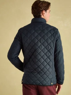 Outlet Joules Maynard Navy Blue Diamond Quilted Jacket NavyBlue