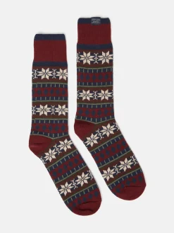 New Joules Men's Alby Fair Isle Socks (size 7-12) Multi