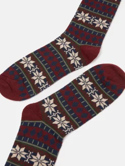 New Joules Men's Alby Fair Isle Socks (size 7-12) Multi