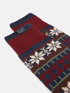 New Joules Men's Alby Fair Isle Socks (size 7-12) Multi