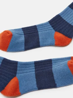 Sale Joules Men's Gibson Cosy Striped Socks Blue/Navy