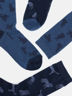 Joules Men's Kingsbury 2 Pack Socks (size 7-12) Blue/Navy