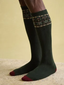 Best Joules Men's Wader Khaki Green Mens Welly Socks KhakiGreen