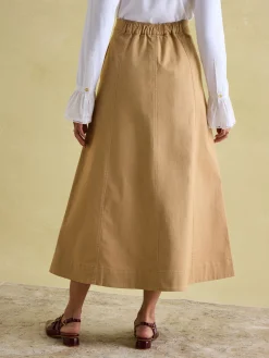 Best Joules Meredith A-line Midi Skirt Tan