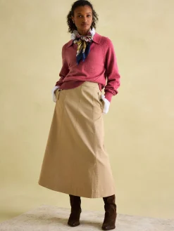 New Joules Mia Raspberry Pink Pointelle Jumper with Open Collar RaspberryPink