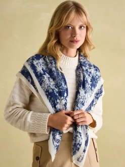 Hot Joules Middleton Viscose Scarf Blue/White