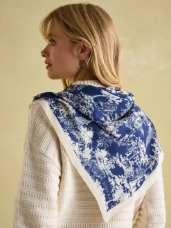 Hot Joules Middleton Viscose Scarf Blue/White