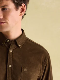 Clearance Joules Miller Corduroy Shirt Brown