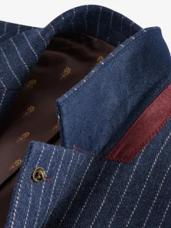 Discount Joules Slim Fit Herringbone Suit Jacket Navy