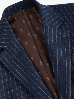 Discount Joules Slim Fit Herringbone Suit Jacket Navy