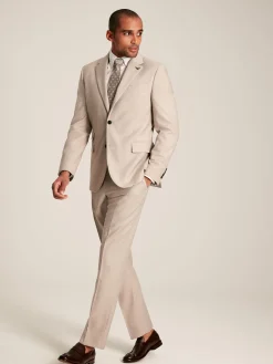 Sale Joules Slim Textured Suit Jacket Neutral