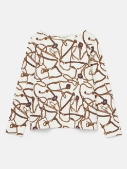 Clearance Joules New Harbour Cream Bridle Boat Neck Breton Top CreamBridle