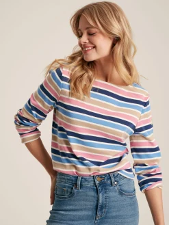 Best Joules New Harbour Multi Striped Boat Neck Breton Top MultiStriped