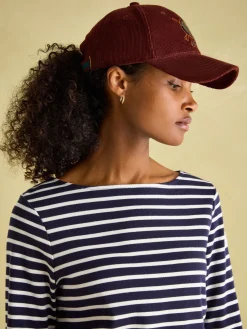 Outlet Joules New Harbour Navy & White Striped Boat Neck Breton Top Navy&WhiteStriped