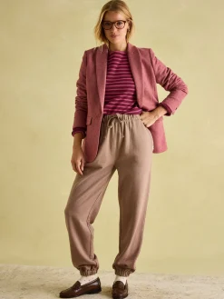 Sale Joules New Harbour Boat Neck Breton Top Pink/Plum