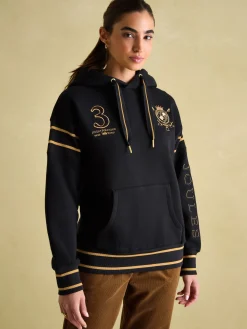 Discount Joules Newham Embellished Hoodie Black