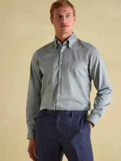 Sale Joules Next Regular Fit Twill Single Cuff Shirt Green