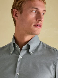 Sale Joules Next Regular Fit Twill Single Cuff Shirt Green