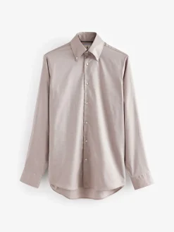 Online Joules Next Regular Fit Twill Single Cuff Shirt Neutral