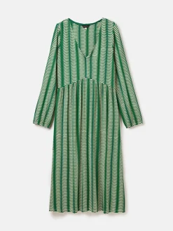 Best Joules Nia Long Sleeve Midaxi Dress Green
