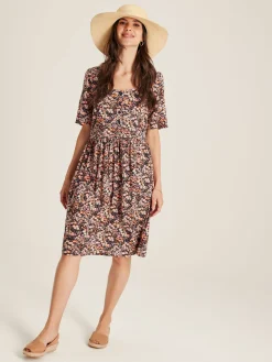 Discount Joules Norah Square Neck Dress Multi