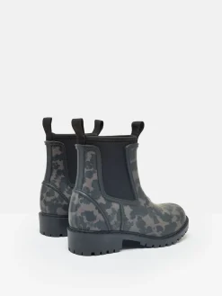 Clearance Joules Oakfield Short Neoprene-Lined Wellies Black/Animal