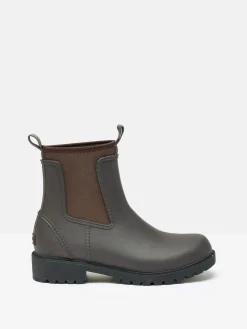 Sale Joules Oakfield Chocolate Brown Short Neoprene-Lined Wellies ChocolateBrown