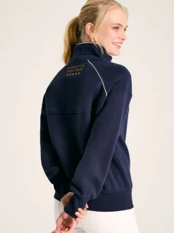 Best Joules Official Badminton Navy Blue Unisex Quarter Zip Sweatshirt NavyBlue