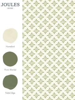 Sale Joules Olive Green Beckett Star 10M Wallpaper OliveGreen