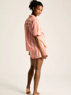 Sale Joules Olivia Pink Striped Pyjama Set PinkStriped