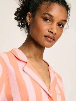 Sale Joules Olivia Pink Striped Pyjama Set PinkStriped