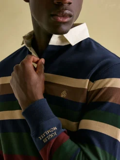 Hot Joules Onside Striped Rugby Shirt Multi