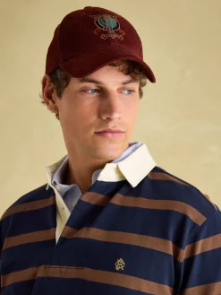 Clearance Joules Onside Navy & Brown Striped Rugby Shirt Navy&Brown