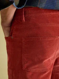 Sale Joules Straight Leg Corduroy Trousers Orange