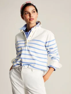 Outlet Joules Ottilie Striped Deck Sweat Top Blue