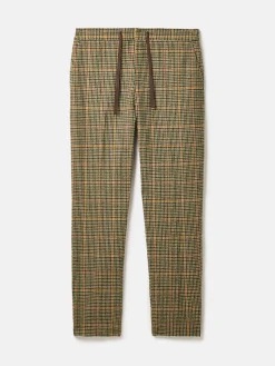 Outlet Joules Oundle Herringbone Slim Fit Trousers Brown