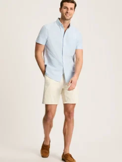 Sale Joules Oxford Short Sleeve Classic Fit Shirt Blue