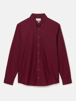Online Joules Oxford Long Sleeve Classic Fit Shirt Burgundy